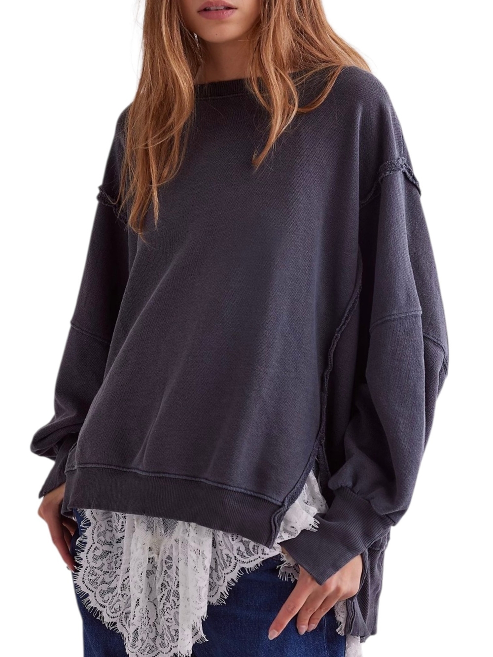 We The Free Camden Sweatshirt Black Sz S